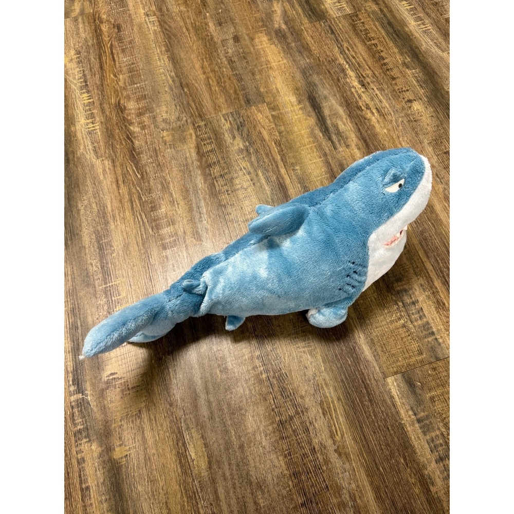 Blue Shark Plush Stuffed Animal Grumpy Expression 22 Inch Ocean Toy
